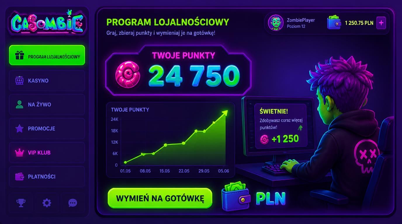 grafika programu lojalnościowego – zbieranie punktów i wymiana na gotówkę
